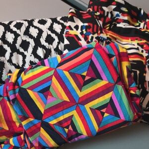3 Pair Colorful Geometric and Patterned TC LuLaRoe Leggings